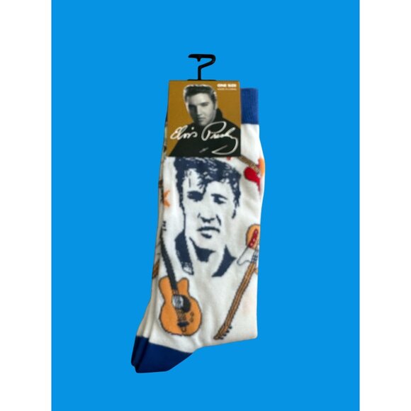 ELVIS Licensed Unisex Crew Socks Size 7-12 NEW NWT - Picture 1 of 3